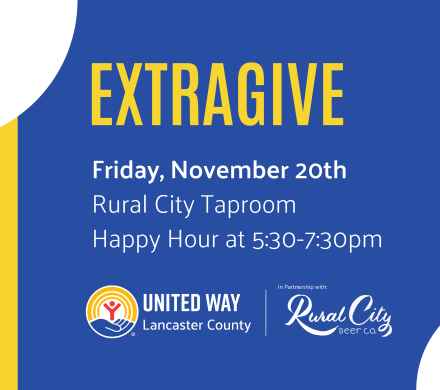 ExtraGive Event Friday, November 20th at Rural City Taproom, 5:30-7:30pm