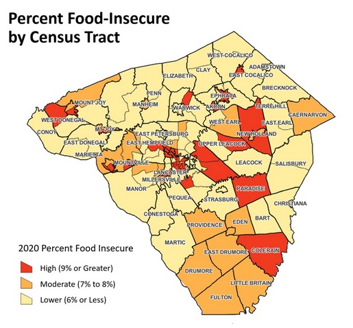 (Source: Lancaster County Hunger Mapping Report)